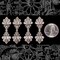 Antiqued Silver Plated Brass Shell Pinch Connector - Set of Four - S-O02